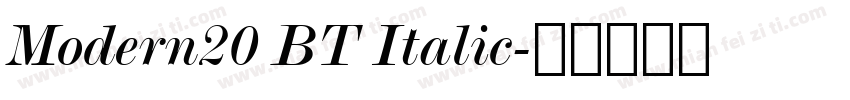 Modern20 BT Italic字体转换